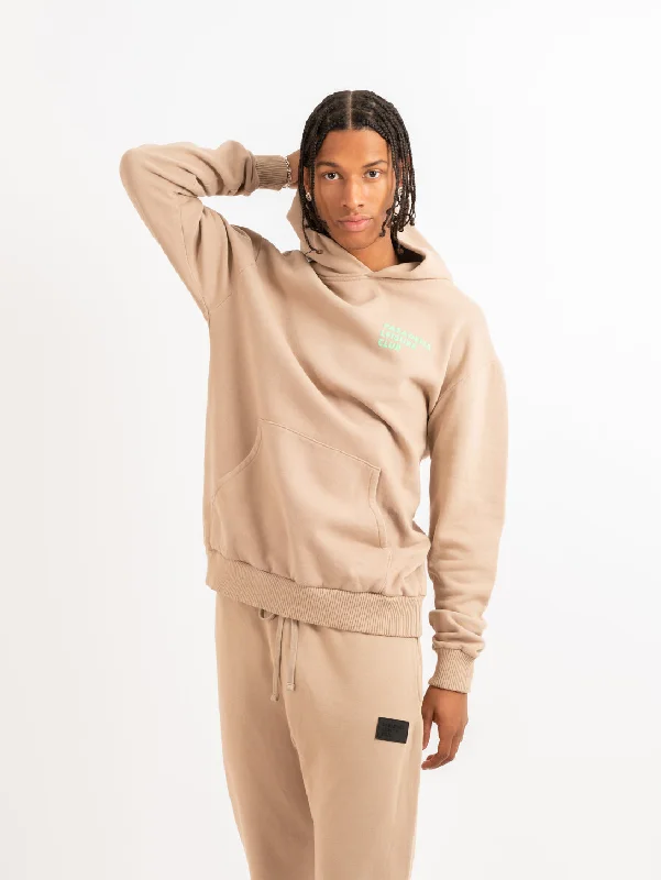 Weekend Discounts to Delight Puff Logo Hoodie - Tan