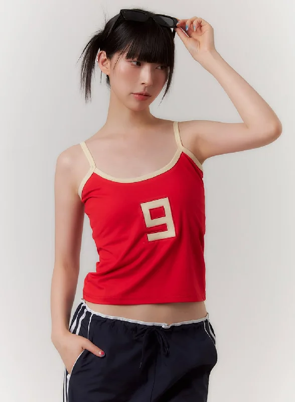 Weekend Specials to Snag Embroidered Lettering Tank Top CG409