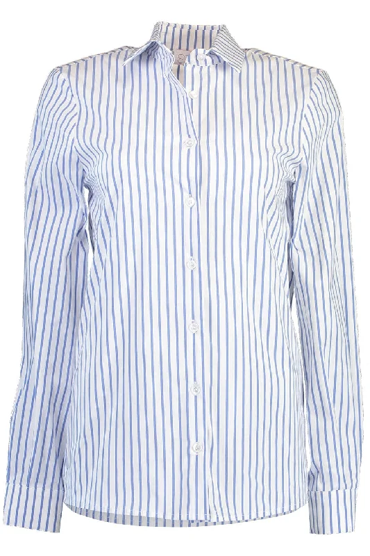 Massive Savings Long Sleeve Striped Button Down Blouse