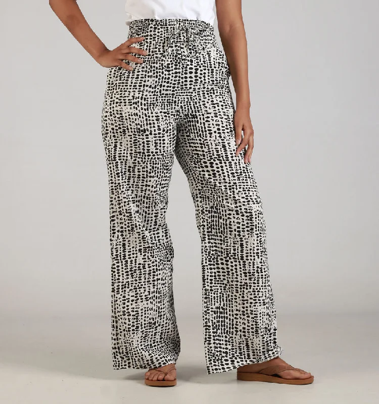 Steal Deal SHIRRED-WILDLEG-COT-BLK/WHT