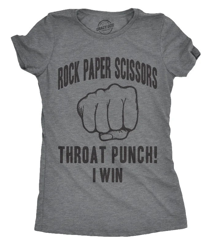 The Best Prices Rock Paper Scissors Throat Punch Women's T Shirt