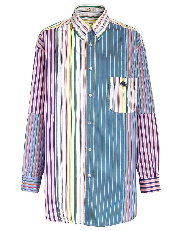 Weekend Offers That Thrill Long Sleeve Oversized Button Down Blouse