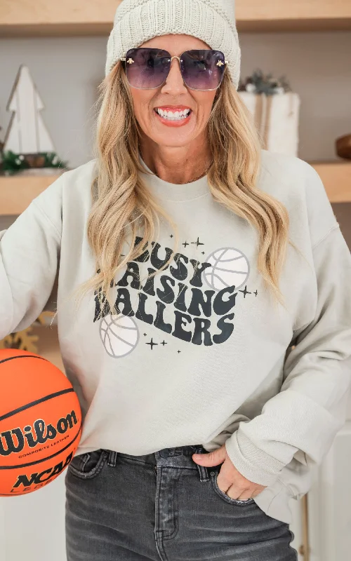 Weekend Offers That Sizzle Busy Raising Ballers Crewneck Sweatshirt