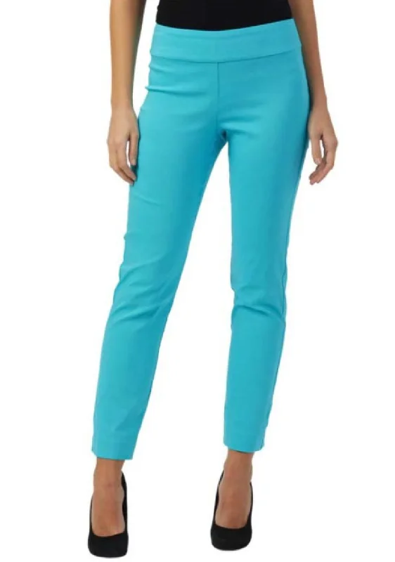 Super Deal Krazy Larry Turquoise Pull On Ankle Pant