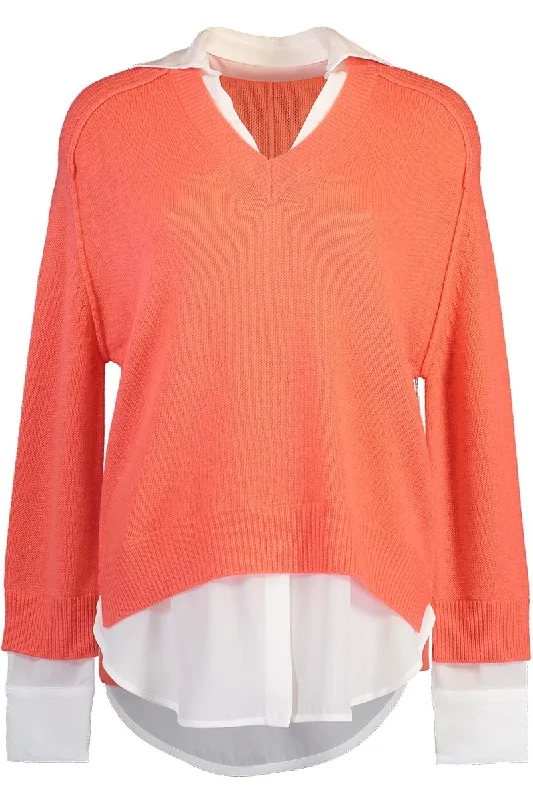 Instant Savings V Neck Layered Pullover