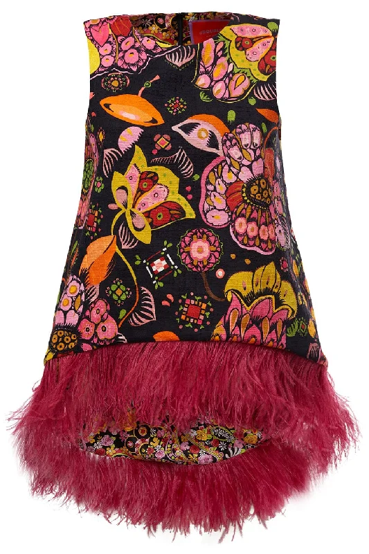 Huge Savings La Scala Top With Feathers
